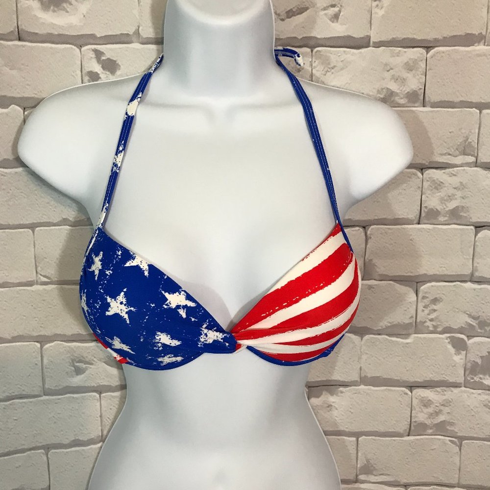 Juniors Stars & Stripes Underwired Bikini Top